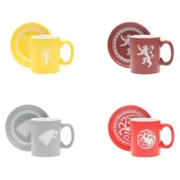 SET 4 MINI TAZAS ESPRESSO EMBLEMAS JUEGO DE TRONOS