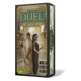 Agora expansión 7 Wonders Duel juego mesa estrategia cartas Repos Production