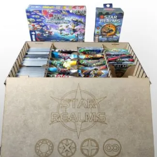 NUEVO Caja de madera accesorio Star Realms juego mesa cartas WithOut Mess