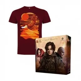 PACK CAMISETA UNISEX MEEPLE DUNA + DUNE SECRETOS DE LAS CASAS