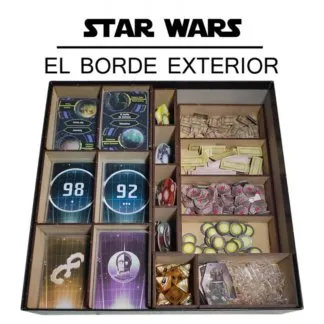 NUEVO Inserto de madera accesorio Star Wars El Borde Exterior juego de mesa WithOut Mess