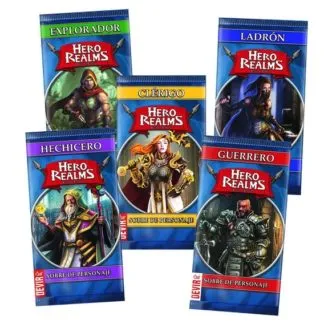 Pack 5 Sobres Personajes Hero Realms juego de mesa cartas español Devir White Wizard Games