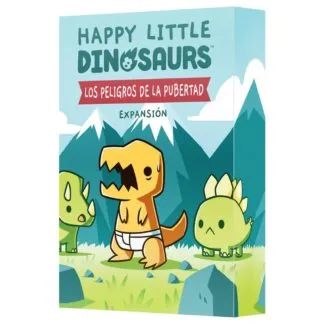 Los Peligros de la Pubertad expansión Happy Little Dinosaurs juego de mesa cartas español TeeTurtle